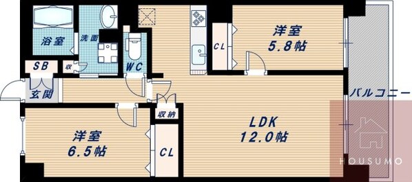 スカール江坂の物件間取画像